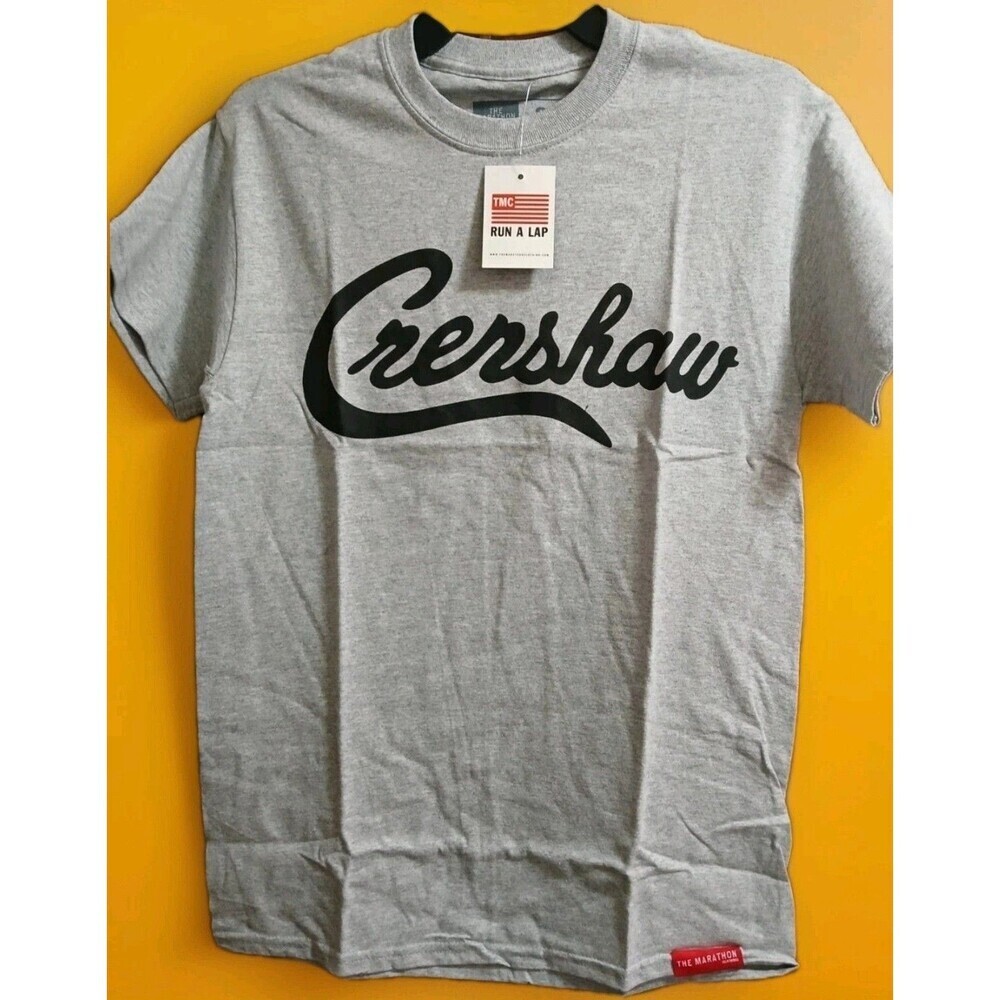 The Marathon Clothing Crenshaw Nipsey Hussle T-Shirt Gray Small NWT‎ New D30